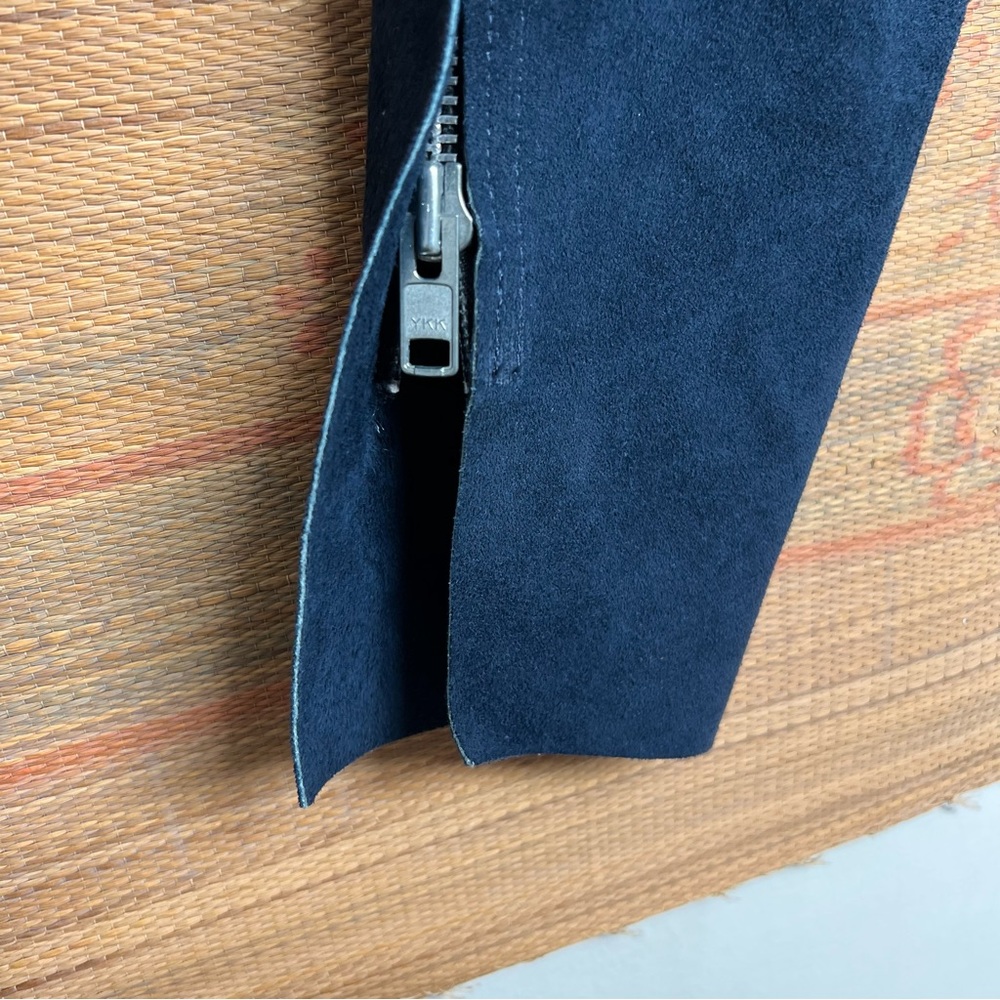 Vintage Navy Blue Suede Equestrian Chaps - Picture 9 of 9
